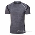 Fitness Men&#39;s Gym Sports Excorrer camisa de secagem rápida